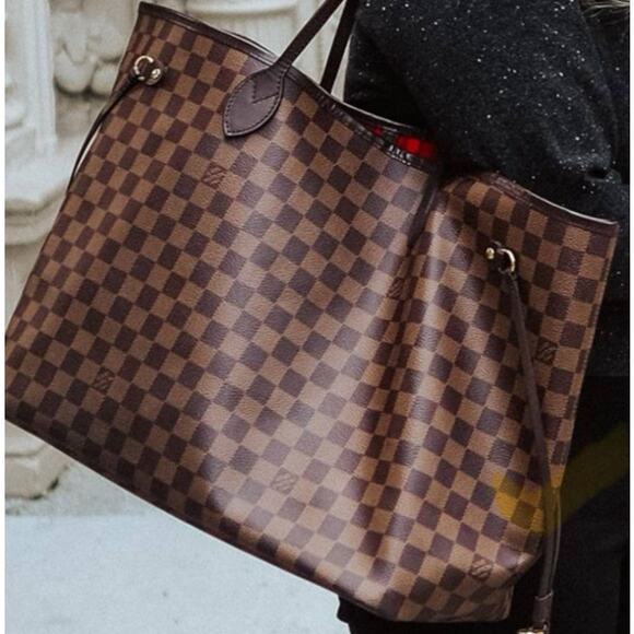 💎✨EXTRA LARGE✨💎Louis Vuitton Neverfull GM Damier Ebene Tote Bag - Picture 1 of 7